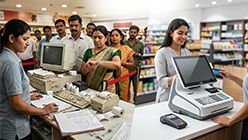 Touch POS billing screen